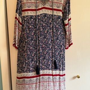 Melange Paisley Print Maxi Dress